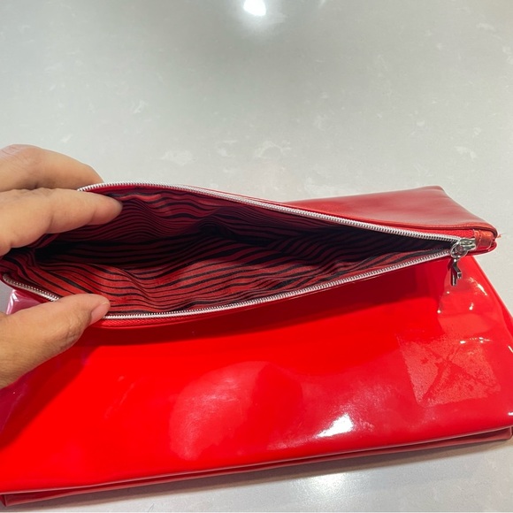 KENZO RED SHINNY MINI BAG POUCH MAKEUP BAG PURSE - Picture 9 of 13